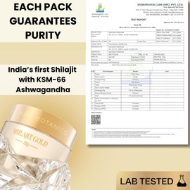 Pure Botanics Himalayan Shilajit Resin - 25g, Infused with KSM-66 Ashwagandha & 24K Gold (Swarna Bhasma), Ayush Approved Shilajeet, Power-Gold Strength, 7 Potent Herbs + 3 Powerful Oils