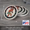 Thirstystone Kokopelli Toss Natural Sandstone Coaster 4 Pack Eco-Friendly, Absorbent,