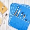 Weewooday Silver Storage Bags Anti Tarnish Silver Protector Bags Blue