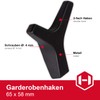 Gedotec Marion Double Coat Hook Square Coat Hook Black Matt