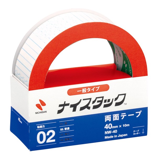 Nichiban NW-40 Double-Sided Tape, Nice Tack (General) 1.6 inches x 32.8 ft (40 mm x 10 m)