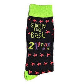 SHATCHI Simply The Best 21 Year Old Gift Socks 21st Birthday Keepsake Gift Unisex for Him and Her