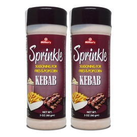 Sprinkle Kebab Seasoning For Fries And Popcorn Natural Powder Ground Spice Spices Seasoning Herbs Herbal No Gmo Kosher Halal (2 Pack = 6.35 oz / 180 gm) سبرينكل كباب توابل للبطاطس والفشار حلال