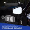 DYSO 2PCS UTV Side Rear View Mirrors w/ Light for