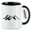 Huuraa Kaffeetasse Berg Silhouette Mountain Geschenk 330ml Schwarz Berg Silhouette