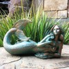 3 Piece Mermaid Table Top Bronze Patina Beach and Pool
