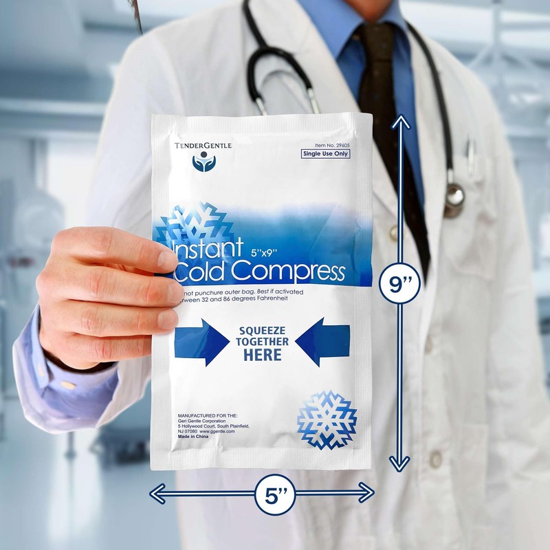 TenderGentle Instant Ice Packs for Injuries - 6 Pack of