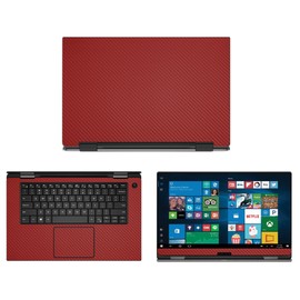 Decalrus - Protective Decal for Dell XPS 9575 (15.6" Screen) Laptop RED Carbon Fiber Skin case Cover wrap CFdellXPS15_9575Red