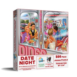 SUNSOUT INC - Date Night - 500 pc Jigsaw Puzzle by Artist: Bigelow Illustrations - Finished Size 18" x 24" - MPN# 31945
