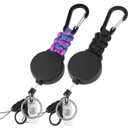 EOTW Retractable Keyring Keychain, 2pc Extender Retractable Badge Reels Key Chain Holder Lanyard Clip Heavy Duty Key Lanyard Clip Belt