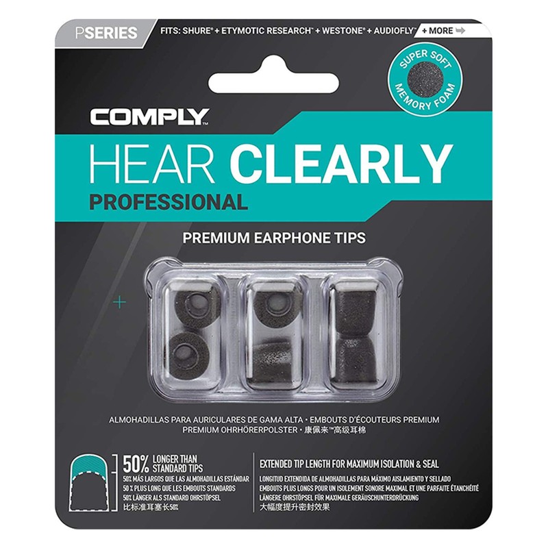 COMPLY P-Series Large Black Earbuds x3