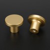 goldenwarm 4 Pack Gold Drawer Knobs Brass Cabinet Knobs Gold