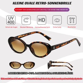 QUANMAITONG Pack of 3 Oval Retro Sunglasses Women, UV400 Vintage Sunglasses, Aesthetic Accessories, Y2K Sunglasses for Men and Women, 3