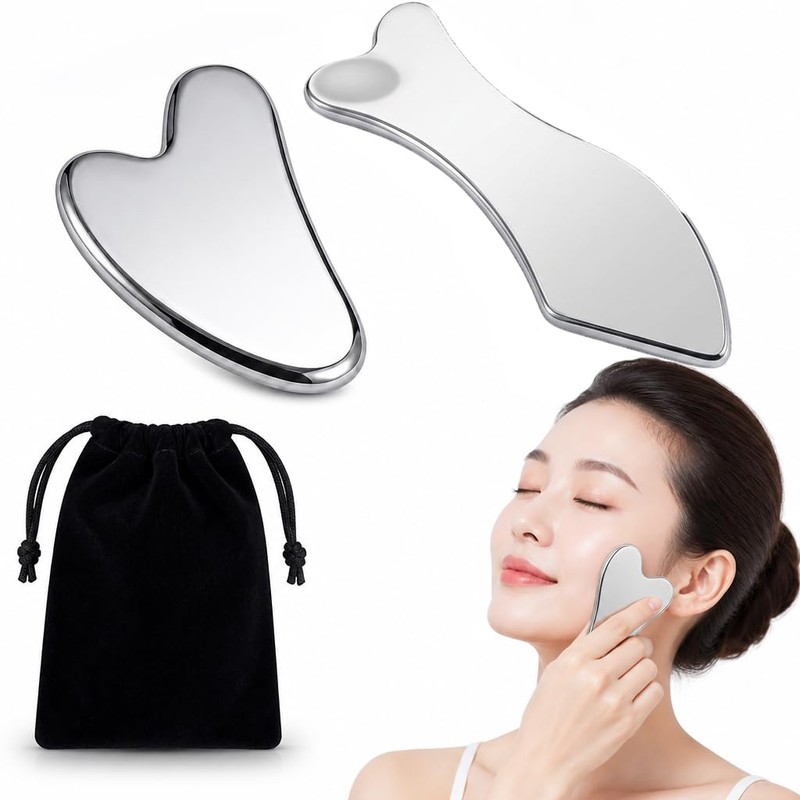 Massager 2 Piezas 2Pzs Herramienta Facial Acero | 2 piezas,