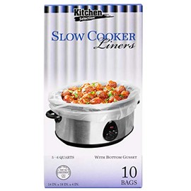 Party Bargains 10 Bags Slow Cooker Liners - Fits 5 - 6 Quarts, 18 x 4 x 14 Inches, 4" Wide Gusset, Large Crock Pot Liners, Multi Use Cooking Bags, Sous Vide