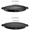Lawei 12 Inch Cast Iron Griddles, 2-in-1 Reversible Grill/Griddle with