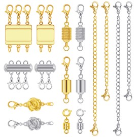 16pcs Magnetic Necklace Clasp and Necklace Layering Clasp