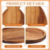 Geetery 4 Pack Pineapple Shaped Serving Trays Wooden Charcuterie Boards