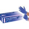 Meditrade BlueGen, Blue Vinyl Examinaiton Gloves, Large, N/S, P/F, x100