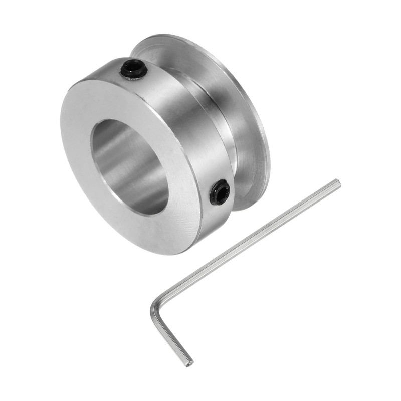 sourcing map Single Groove Pulley 16 mm Fixed Bore 30