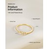 Mameloly 1.5mm 14K Gold Plated CZ Wedding Bands for Women