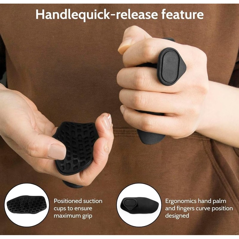 AurolaGlow Gym Training Grip - Anti-Slip Rubber Gym Hand Grips
