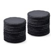 48 Pieces Slate Drink Coasters, 4 Inch Black Stone Coasters