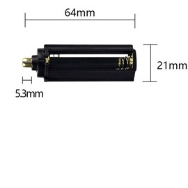 3 x 1.5V AAA Cylindrical Battery Protective Cove Bracket for Flashlight Torch Battery Storage Box Holder, Pack of 3, Black