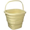 BUNDOK BD-602BE Folding Bucket, 3.2 gal (10 L), Beige, Foldable,