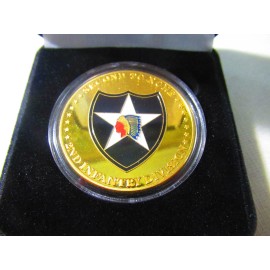U S ARMY 2nd Infantry Division "Second to None" Challenge Coin w/ Presentation B