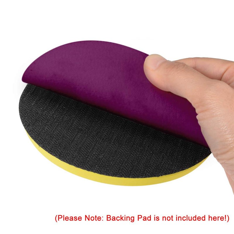 BOXONLY 3 Inch Round Flocking Sandpaper Sander Pads Hook and