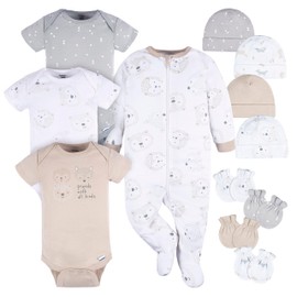 Gerber Baby Boys and Girls 12 Piece Layette Gift Set, Woodland, Newborn