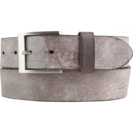 BELTINGER Men's Belt Made of Soft Full Cowhide Leather Vintage Look 4 cm Jeans Belt for Men 40 mm Leather Belt Used Look, Brown, silver