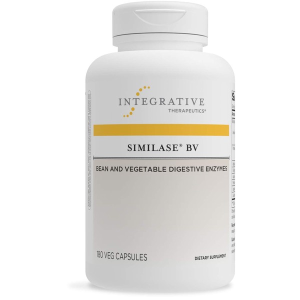 Integrative Therapeutics Similase BV - Digestive Enzyme Supplement for Digestion of Beans & Vegetables* - Digestion Supplement with Alpha-Galactosidase Enzyme* - 180 Vegetable Capsules
