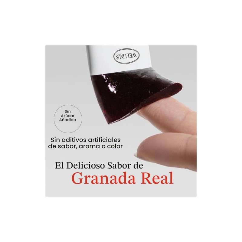 Wellinus Palitos Gelatina Colágeno Coreano Bocadillos Péptidos Marino Sabor Granada