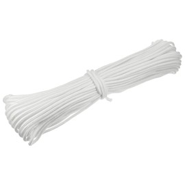 sourcing map 98Ft 1/3 inch (8mm) Polypropylene Rope, Diamond Braided Poly Rope, All-Purpose Utility Rope for Camping Tent, Canoes, Tree Work, White