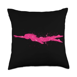 Simming Goggles For Women Swimming Suits for Girls Pool Retro Lover Swim Coach Swimmer Girls Throw Pillow, 18x18, Multicolor