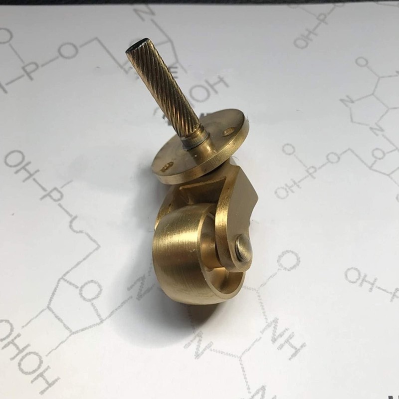 Antique Solid Brass Caster with 25mm Wheel,Moving Castor Wheels,360° Swivel