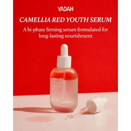 Suero facial reafirmante y antiarrugas Camellia Red Youth Serum con bakuchiol y aceite de camelia, tratamiento hidratante y protector de la piel, para todo tipo de pieles, 1,01 fl oz