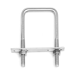 Bebochoi U-bolts M10 100 x 180 mm U bolt square U-bolt stainless steel bracket bolt with nuts and frame plate U-bracket for towing cars and ships repair pipelines
