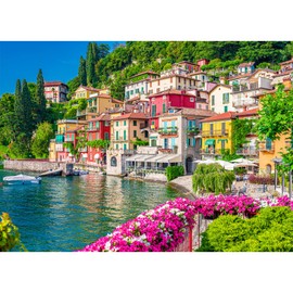 500 Piece Jigsaw Puzzle for Adults -Lake Como Scenery, Italy Jigsaw Puzzles 500 Pieces Puzzles for Adults-Finished Size 19.3" x 13.7"