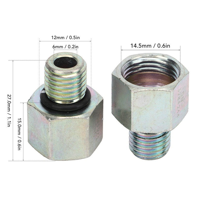 2 Pcs Turbo Oil Feed Line Connector Joint Turbine Supply