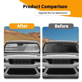 Hoolcar Windshield Sunshade Ultra Reflective Car Sun Visor Blocking UV Rays, Sun Heat Sun Shield Custom-fit Fit for Jeep Grand Cherokee 2022-2024, American Flag