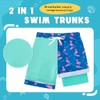 Swim Trunks for Boy Hawaiian Pink Flamingo Board Shorts Youth