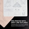2PCS Double-Sided Tattoo Practice Skin with Pre-Printed Light Gray Stencil