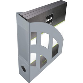 Helit - “The Green Bridge” Magazine Holder, DIN A4-C4, Made of Recycled Plastic, Certified by Blue Angel, 1 Holder