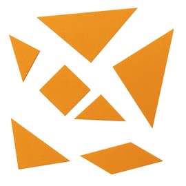 Orange Tangram Puzzle - Educational, Logic Puzzle, and Maths Game for Kids and Adults