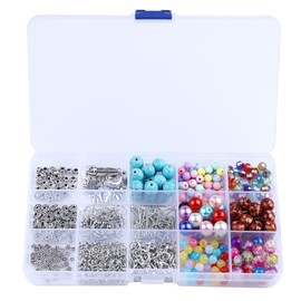 DIY Handmade Basic Accessories - Acrylic Loose Beads Glass Loose Beads Lobster Claw Clasp Nine Words Needle Open Circle Ear Hook Zinc Alloy Accessories