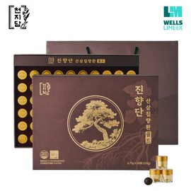 [1+1 천지담 선물세트] 진향단 침향산삼환 60환+천지담 흑염소 진액 30포 [1+1 Cheonjidam Gift Set] Jinhyangdan Agarwood Ginseng Pill 60 Pills + Cheonjidam Black Goat Extract 30 Packs