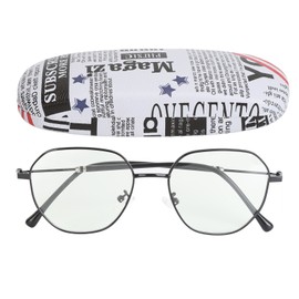 Blue Light Resistant Sunglasses Radiation Protection UV Proof Polarized Aspheric Metal Frame for Men Women Black Frame